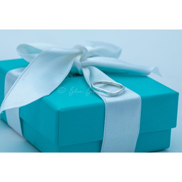 Tiffany & Co. Ring Elsa Peretti Stackable Curved Wave Band in Silver Size 5 - Picture 7 of 9